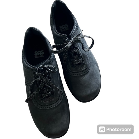 SAS Walk Easy Oxford Nero in Charcoal size 9.5 - Picture 2 of 14